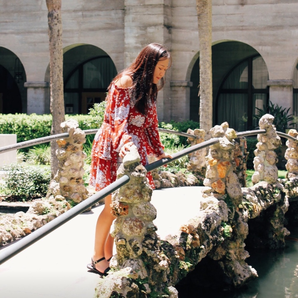 Urban Outfitters Off-the-Shoulder Floral Dress